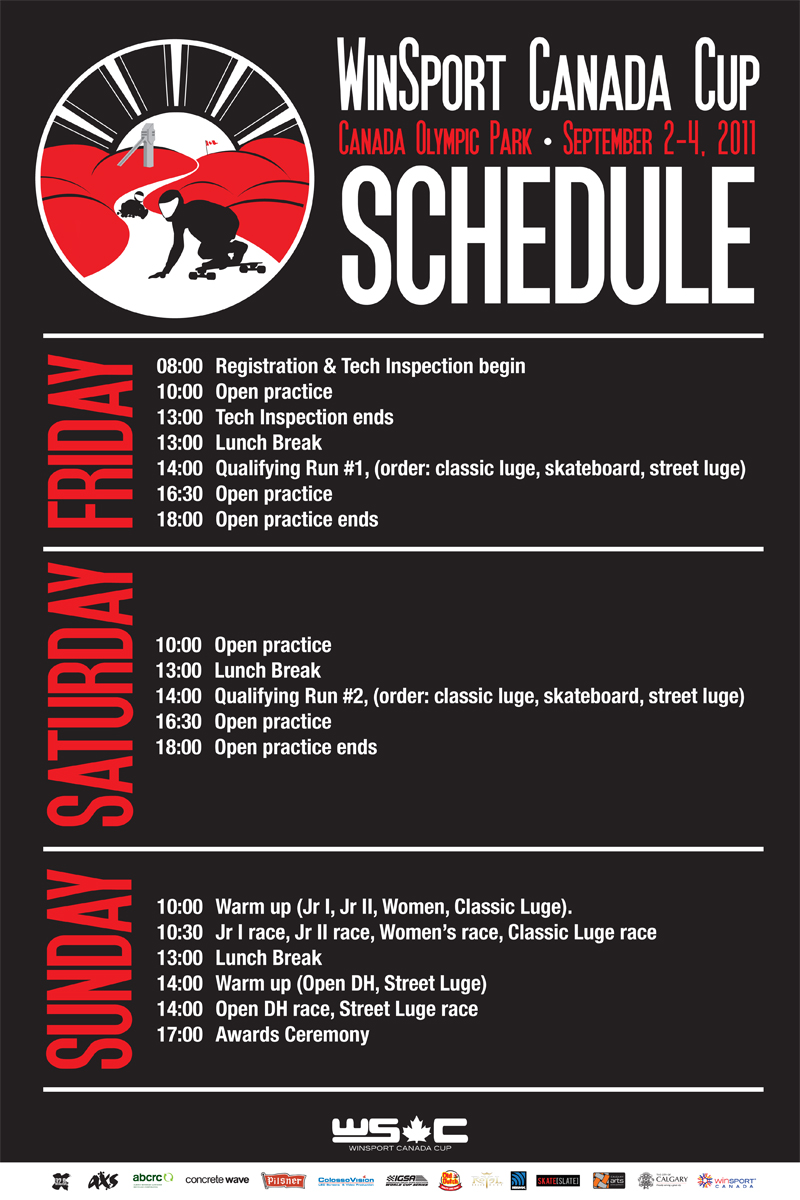 Winsport Venue Schedule 2011